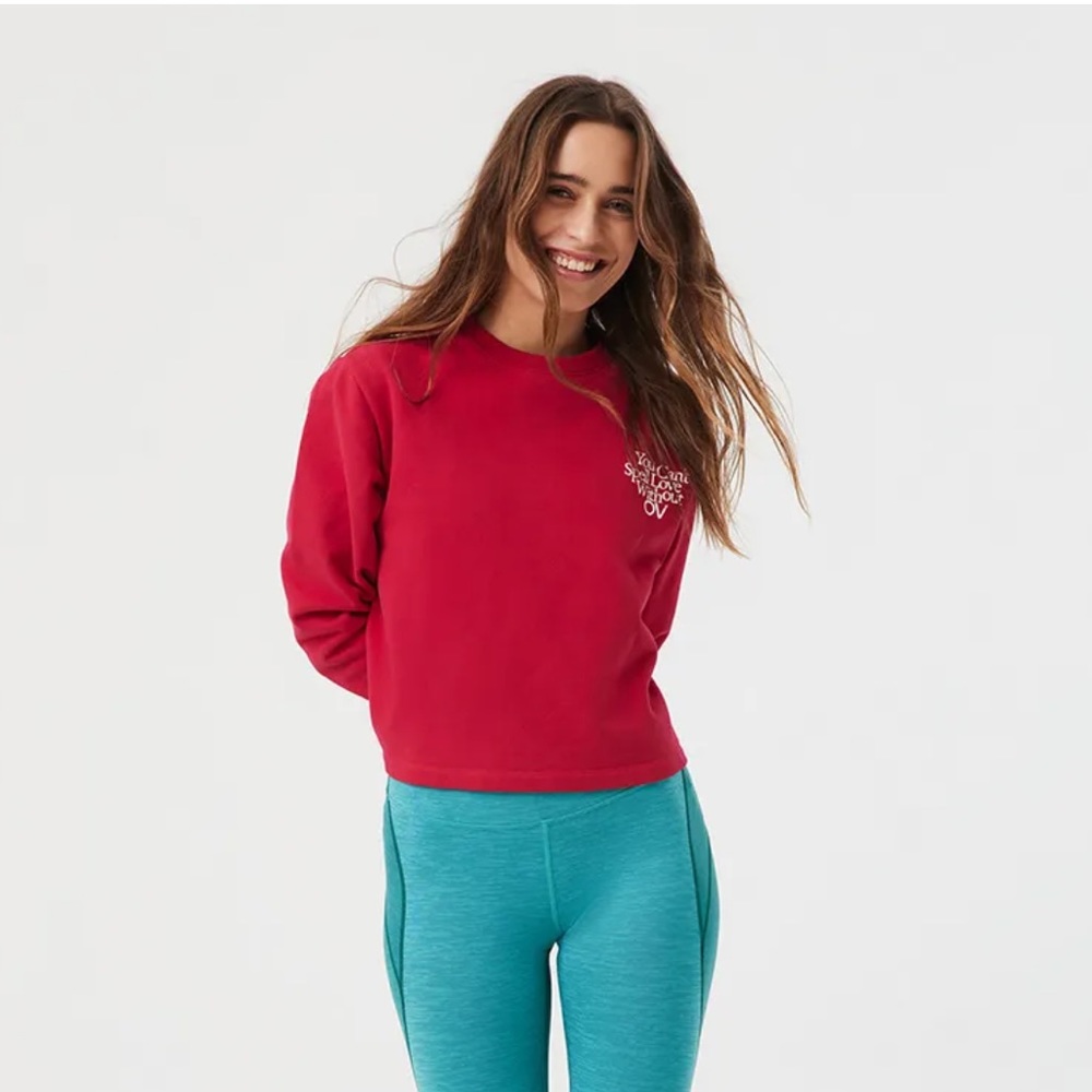 Outdoor Voices You Can't Spell Love Without OV cropped Sweatshirt size XS